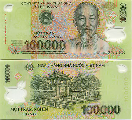 100,000vnd equivalent to  4.4 USD