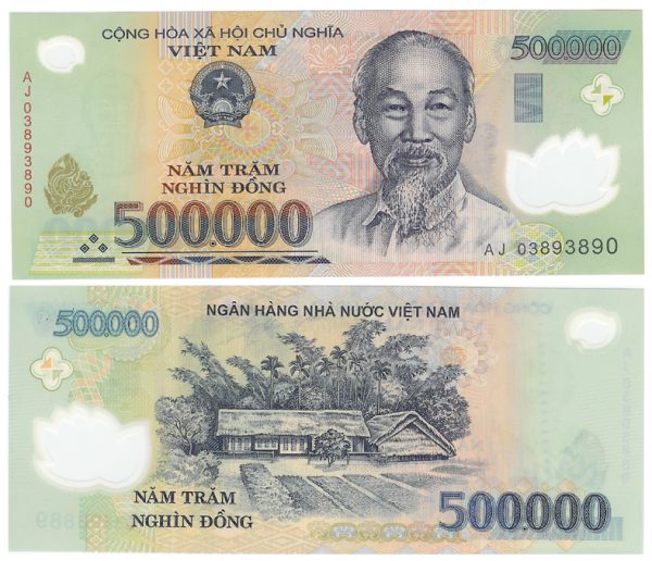 500,000vnd equivalent to  22 USD